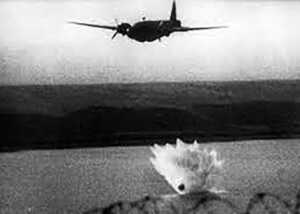 black and white photo of a wellington bomber