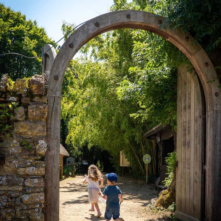 children embarking on the brambly hedge trail